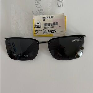 Easyclip Black Polarized Sunglasses clip on EC318 90 new for eyeglasses